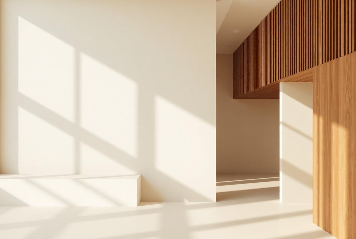 Interior arquitectónico minimalista
